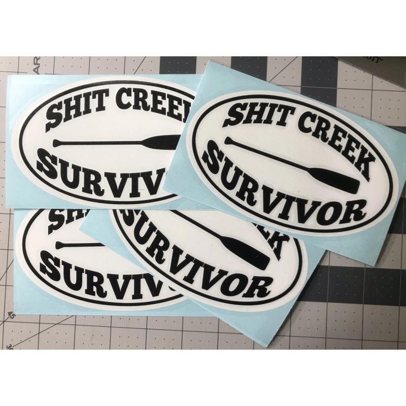 Egl Sh** CREEK SURVIVOR oval decals 6” FREE SHIPPING