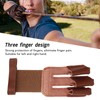 Archery Glove Cowhide Protective 3 Finger Guard Finger Tab Glove
