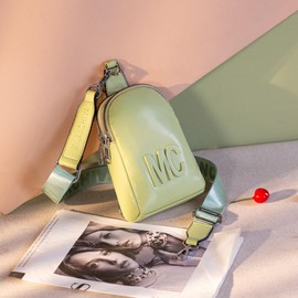 Milan Chiva Cute Mini Sling Bag for Women Small Crossbody Bags Light Weight Fanny Packs for Girls Natural Green MC-339GN