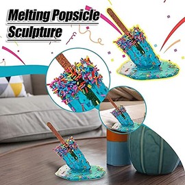 Escultura de paleta de fusión, manualidades de estatuas frescas de verano, adornos de paleta de fusión estatuas de helado, estatuas de caramelo para decoración del hogar, manualidades