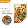 Louise Maelys Fall Thanksgiving Garden Flag with Pumpkins and Birds