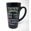 Swanson 16oz Stoneware Teachers Black Latte Mug ~ Romans 12