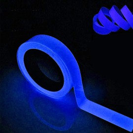 Doyime Glow in the Dark Tape, High Brightness, Glow in the Dark Tape, Luminous Safety Tape, Decorative, DIY, Bicycle, Earthquake, Emergency, Disaster Prevention, Kitchen, Corridor, Stairs, Outdoor,