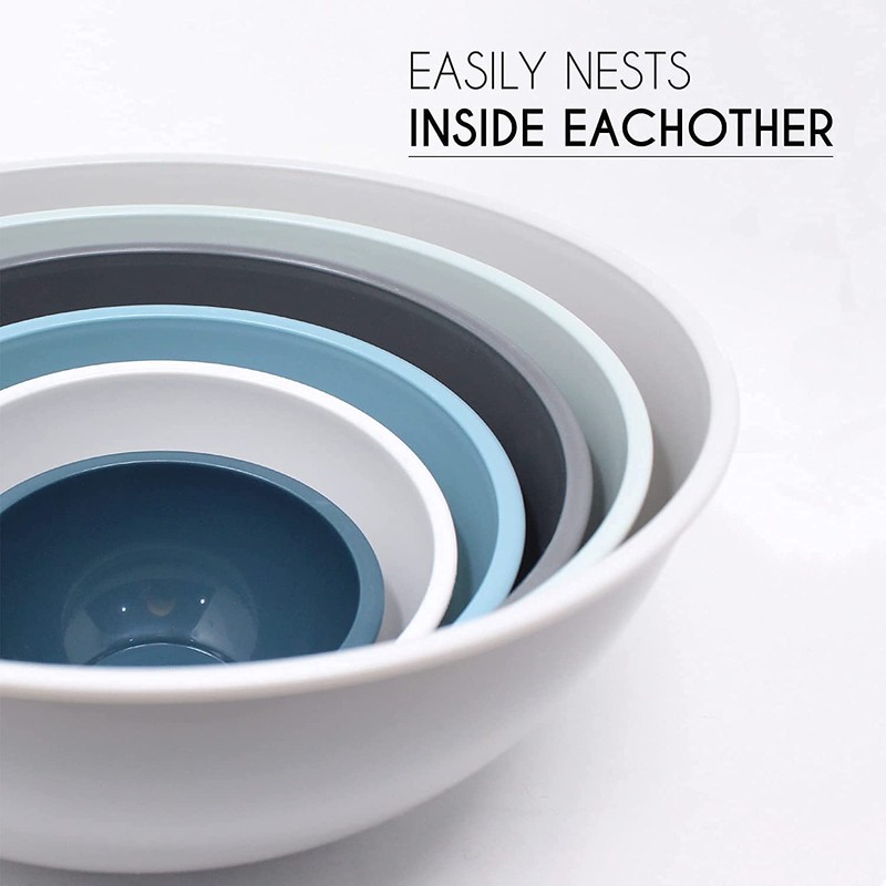 Gourmet Home Products 12 Piece Nested Polypropylene Mixing Bowl Food