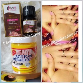 action miracle 2pc.  Action Miracle Knuckle Cream & Anti Quintaux Cleanser. Fast On Dark Spot👌