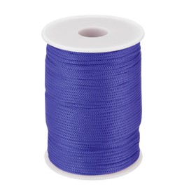sourcing map 2mm Polypropylene Rope Braided Ropes, 100m Nylon Rope Hollow Utility Cord for Clothesline, Camping, Hiking, Outdoor, Dark Blue