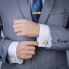 2 inch Tie Clips and Cufflinks Sets for Men A-Z