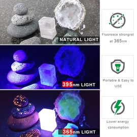 LBJD 365NM Pro Flashlight, High Power Black Light Rechargeable Scorpion Flashlights with Filtered 4 LED, for Pet Urine Detection, Scorpions, Dry Stains, Bed Bug, Gemstone Observation