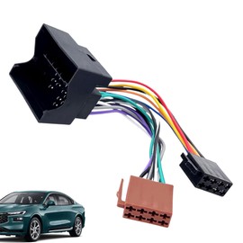 1PCS Car Iso Radio Adapter Connector Plastic Car Radio Iso Wire Connector 16 Pin Wiring Harness Adapter Black 16 Pin Iso Standard Adapter Suitable for Peugeot and Citroen