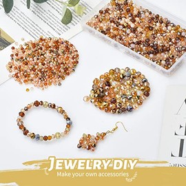 Cuentas de cristal facetadas para hacer joyas, color AB, 1000 cuentas espaciadoras de cristal, cuentas de joyería variadas para pulseras, collares, accesorios