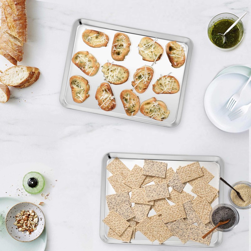 Homikit Baking Sheet Pan Set of 2, 10.5" x 8.3"