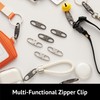 zelin Anti Theft Zipper Clips Double Opening, 4Pcs Zinc Alloy