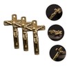 COLLBATH 3pcs Jesus Cross Pendant Cross Necklace for Men Women