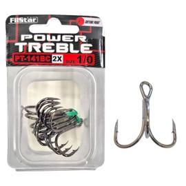 PRO FILSTAR Treble Hook Set N1/0 5 Pieces Treble Fishing Hooks Set - Treble Fishing Hooks Sport Set - Fishing Hooks - Artificial Bait Jig Hooks - Pike Catfish Zander Fishing Hooks - Wobbler & Pirk Jig