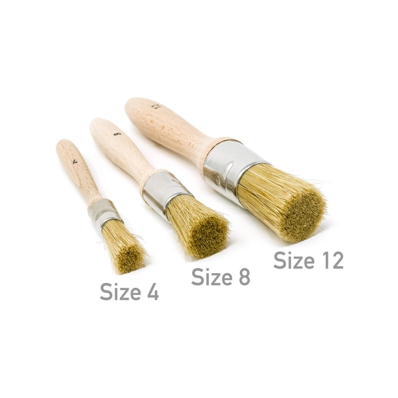 Natural Bristle Glue and Paint Brush by Cord (Size 4)