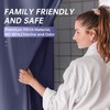 AmazerBath Navy Blue Shower Curtain, Thick PEVA, Heavy Duty Waterproof