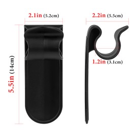 DODAMOUR 6 Pack Car Umbrella Holder, Universal Trunk Hook Fastener Clip for Auto Vehicle, Adhesive Car Back Seat Umbrella Storage Accessories (Black)