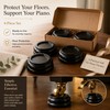 4-Piece Beech Wood Piano Caster Cups – Round Floor Protector