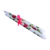 Pretty Decorative Spring Hand Painted Roses Flowers Taper Candles Decorated