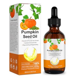 SDJUFEI Pumpkin Seed Oil 2Fl Oz, Pure Cold Pressed Pumpkin Seed Oil for Dry Damaged Hair Growth