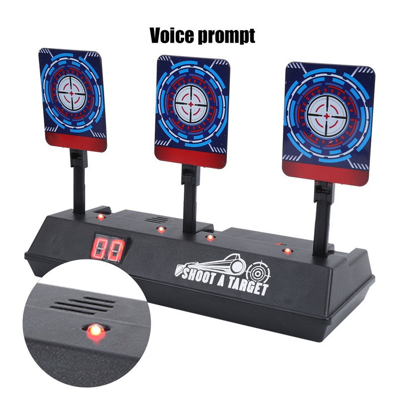 Electronic Shooting Target Auto Reset Scoring Target Sound Light Outdoor