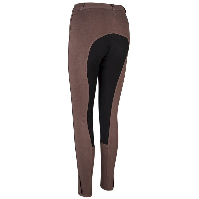 PFIFF Women's Pfiff Vollbesatzreithose, Blau-schwarz 128, Brown (Brown/Black), 128 (EU)