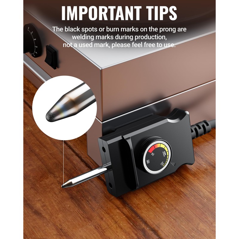 SAYSOLAK Thermostat Control Power Cord for Masterbuilt, Royal Gourmet, Cuisinart