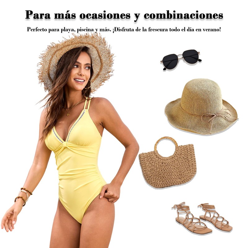 Cloeey Future Traje de Baño para Mujer, Estilo Completo (MX/US,