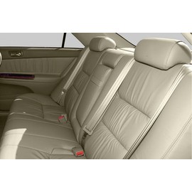 Durafit Seat Covers, Made to fit 2002-2003 Camry Back Seat Cover Rear Solid Bottom 40/60 Split Back Bench Seat with Integrated Armrest with Drink Holders in Taupe Automotive Twill.