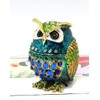 ChezMax Owl Trinket Box Jewelry Box Hinged Collectible Animal Figurine
