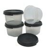 Tupperware Modular Mates Round #1 Black Seals Set of 4