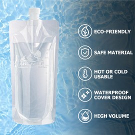 1L Collapsible Water Bottle, 6-Pack Ultralight - 32oz Large Capacity with Measurement Scale, BPA-Free, Ideal for Hiking and Travel, Durable and Leak-Proof Design for Easy Hydration Anywhere