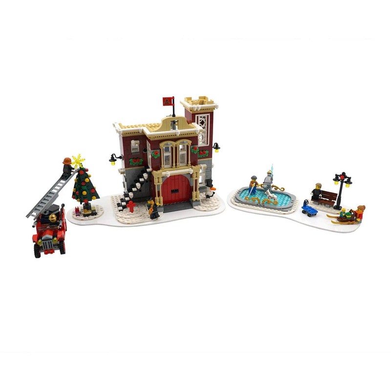 Brickcessories Display Base Compatible with Set 10263 - Winter Village