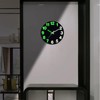 AIENAI 12 inch Vinyl Black Clock, Battery Powered, Glowing in