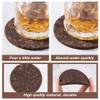 AHANDMAKER Set of 10 Dark Cork Coasters, Absorbent Coasters for