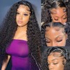 ANLILI 28 Inch Deep Wave Lace Front Wigs Human Hair