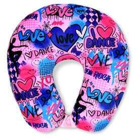 iscream + Corey Paige Designs Silky Fleece 12" Neck Support Pillow - Love to Dance