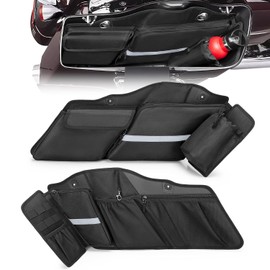 HODRANT 2 Pack Motorcycle Saddlebag Organiser, Inner Saddlebag Pockets, Compatible with Touring Models 2014-2025 Street Glide, Road Glide, Road King, Electra Glide (Bags Only)