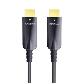 DTech Fiber Optic HDMI Cable 8m with High Speed 1080p 60Hz 4K 30Hz for Home Theater HD Video 3D ARC HDCP CEC (25 Feet, Black)