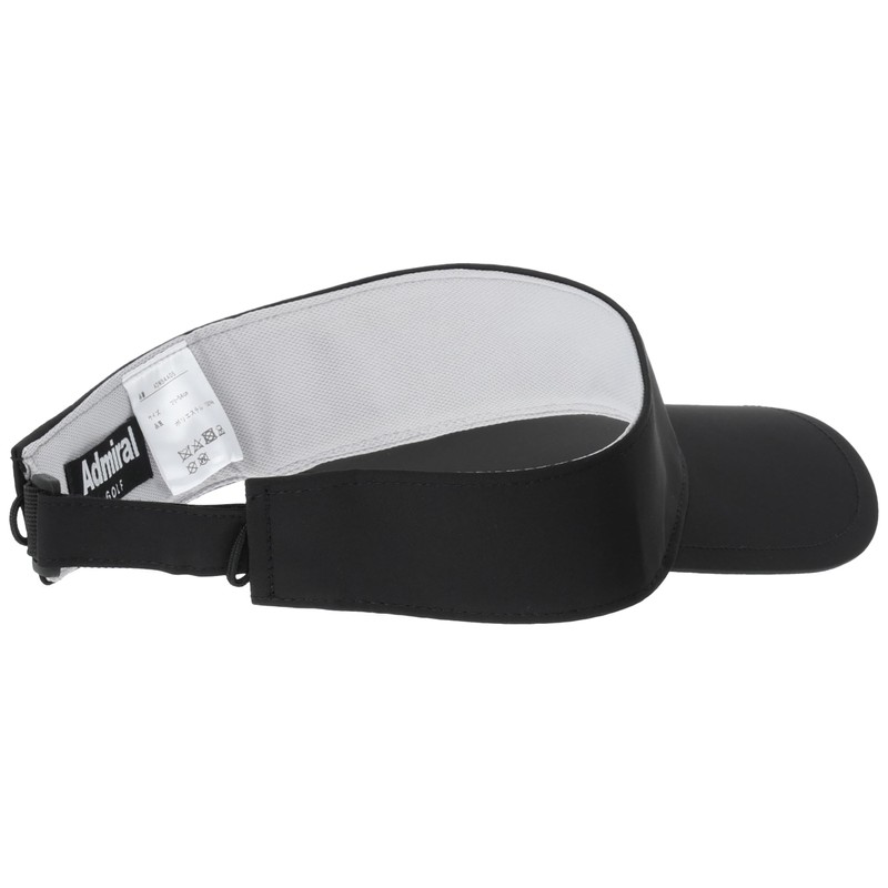 Admiral Golf ADMB4A05 2-Way Ribbon Long Visor, Black
