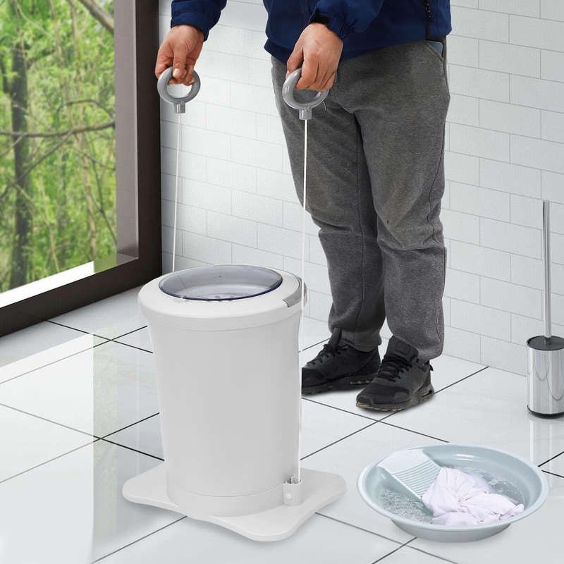 Manual Clothes Dehydrator,Portable Mini Dryer Compact Spin Dryer with Clear