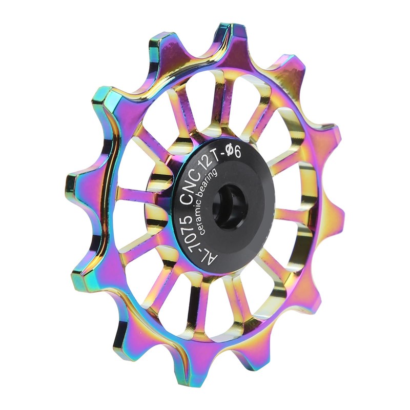 12T Bicycle Front Derailleur Roller, Aluminium Alloy Bicycle Guide Wheel