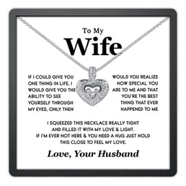 TRYNDI Necklace for Wife - Anniversary Birthday Gift, Zinc, Adjustable Length, No Gemstone