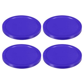 PATIKIL Air Hockey Pucks 3.2 Inch, 4Pcs Air Hockey Heavy Replacement Pucks for Game Tables Equipment Accessories, Dark Blue