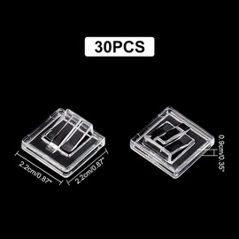 AHANDMAKER Pack of 30 Acrylic Ring Holder, Transparent Ring Display Case, Ring Block Jewellery, Storage, Organiser for Wedding Ring Exhibition, Home Retail Shows, Square