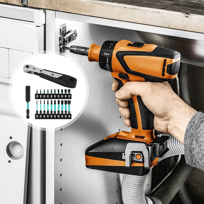 22-Piece Impact Wrench Bit Set, 1/4 Inch Magnetic Bit Set,