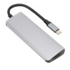 USB C Splitter Silver 5Gbps Speed Heat Dissipation Function Smart