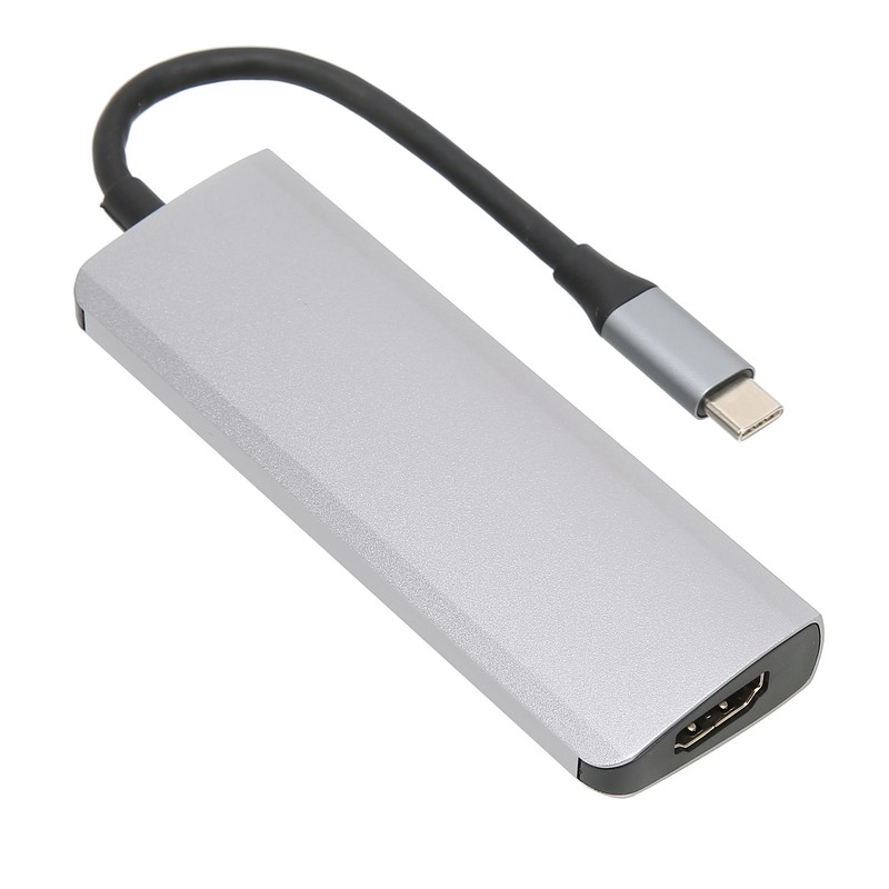 USB C Splitter Silver 5Gbps Speed Heat Dissipation Function Smart