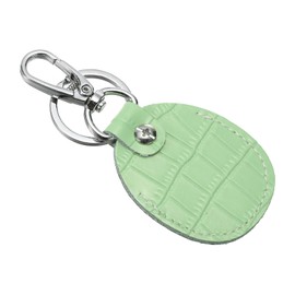 PATIKIL Leather Key Fob, Genuine Leather Keys Cover RFID Key Fob Protector Air Tag Holder Keychain Case with Key Ring & Screwdriver for Car Key ID Key Cards Light Green