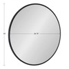 Kate and Laurel Caskill Modern Wall Mirror, 30", Black, Chic,